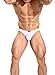 Ouber Men's Bodybuilding Posing Trunks Bikini Briefs Comfort Pouch Underwear (White,S)