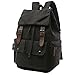 Canvas Backpack for Men, Yousu Travel Duffel Backpack School Casual Vintage Rucksack College Bookbags Knapsack (Black)