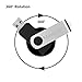 Maxonor 128GB USB 2.0 Flash Drive Metal Swivel Pen Drive Memory Stick Thumb Drives (128GB, Black)