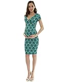 PattyBoutik Mama V Neck Maternity Print Dress