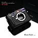Gariz Black Label Genuine Leather BL-LCMBK Camera Metal Half Case for Leica M, Black