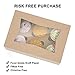 X-Chef Cupcake Boxes 15 Packs, Food Grade Kraft Bakery Pastry Boxes with Display Windows and Inserts to Fit 6 Cupcakes Muffins or Pastries, 10. 3