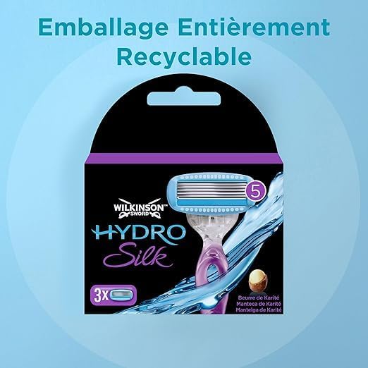 - Hydro Silk - Lames de rasoir pour Femme - Pack de 3