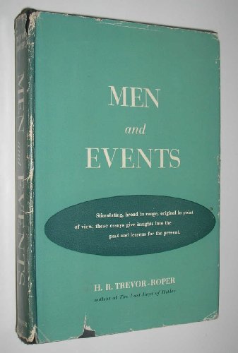 Men and Events [Large Print] B000NJSVKE Book Cover