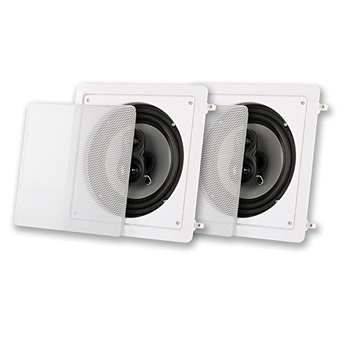 Acoustic Audio by Goldwood Surround 3-Way Design Home Speaker Set of 2 White (CSi83S)