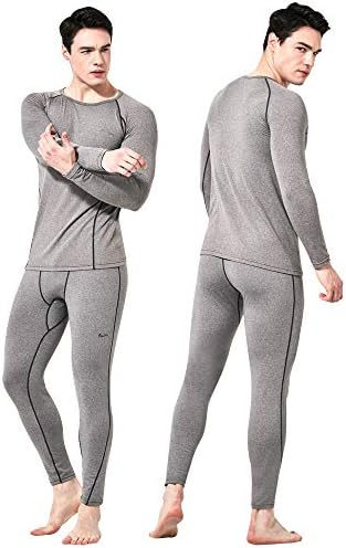 Feelvery Men's HEATPRO Active Performance Thermal Underwear for Men Fleece Lined Thermals Base Layer Long Johns Set