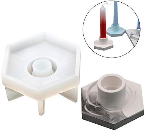 wonderfulwu Silicone Mold Concrete Hexagon Candlestick Decoration Home Bar Coffee Shop Restaurant Romantic Wedding Ornament Plaster Marble Mould