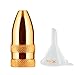 Posh Premium Orange Metal Snuff Bullet (Anodized Aluminum) w HumanFriendly Micro Funnel - Twist Nasal Sniffer