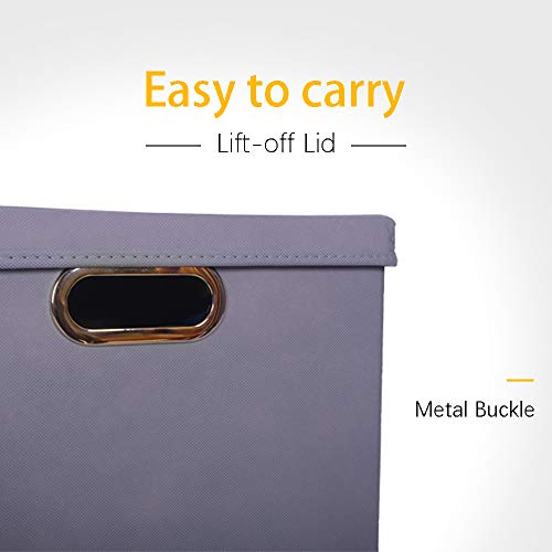 ATBAY File Storage Box with lids Large Capacity Office File Organizer for Letter Size Have 5 compartments ,Gray (1 Pack) - Thumbnail 3