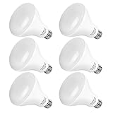 SHINE HAI 75W Equivalent BR30 LED Light Bulbs, 800 Lumens, 4000K Neutral White, E26, Non-dimmable, UL Listed Flood Lighting, 6-Pack