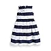 ROPALIA Baby Girls One Piece Dress Blue Striped Bow Skirts Tutu Dress Sundress