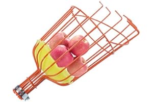 DRYEN Fruit Picker Tool,Fruit Picker Basket Head,Twist-On Labor Saving Tool for Harvest Picking Apple Mango Pear Peach Lemon 