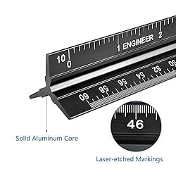 Engineer Scale Ruler, Imperial Measurements