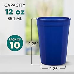 DISCOUNT PROMOS Disposable Plastic Cups 12 oz. Set
