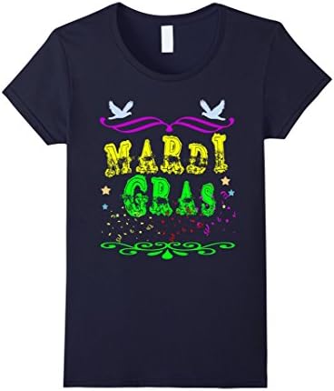 Womens MARDI GRAS SHIRT XL Navy