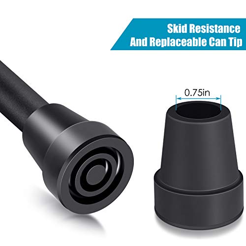 image for Folding Walking Cane for Men and Women, Retractable and Adjustable Col