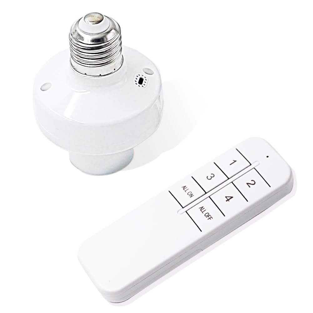 QIACHIP E27 Light Socket Bulb Base Holder With Remote Control,eWeLink APP Bluetooth lamp holder for Home Bedroom Smart Switch Timing Delay — image 1