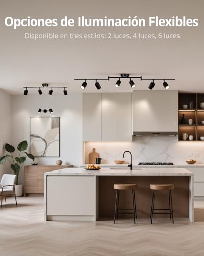 Gr4tec Ceiling Spotlight Black 4 Bulbs Modern Ceiling Light Spotlight Swivelling Metal Ceiling Light Spotlights GU10 Kitchen Lamp Ceiling Spot for Hallway Office Bedroom (Bulb Not Included)
