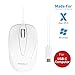 Macally Wired USB-C Mouse for Apple MacBook Pro 2017 / 2016, MacBook 12-Inch, Chromebook, Windows PC, Computer or Laptops with Type-C Port - White (UCTURBO)