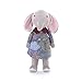 Me Too Stuffed Elephant Dolls Navy Floral Dress 12'' + Gift Bag …