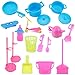CHAFIN 83pcs - 10 Pack Clothes Party Gown Outfits for Barbie Dolls+ 73pcs Dolls Accessories Hanger Tableware Scooter