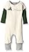 Burts Bees Baby Baby Boys' Organic One-Piece Romper Coverall, Pine Busy Bees (0-3 Months)