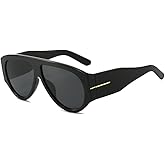 Glamsee Oversized Aviator Sunglasses for Women Large 70s Retro Vintage Shades UV400 Protection