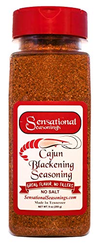 Salt-Free Cajun Blackening Seasoning, Sensational Seasonings, 9 oz.