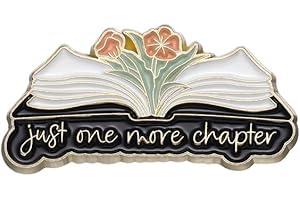 MINDSPEAKEE Just One More Chapter Enamel Pin Creative Backpack Brooch Of Reading Book As Bookworm And Student Gift