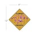 Funny Flamingo Wall Decor, Novelty Flamingo Crossing Metal Signs, Quirky Wall Decor for Home and Office, 12 x 9 Flamingo Metal Signs for Girl's Bedroom, Fun  Flamingo Sign Kitchen or Bedroom