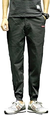 Men’s Casual Basic Slim Tapered Skinny Fit Cargo Pants (XL, Black)