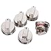 4 PCS EBZ37189611 Burner Range Control Knob & 1 PCS EBZ37189609 Super Boil Burner Range Knob Kit for LG Gas Range-LRG30355ST, LRG30357ST, LRG30855ST