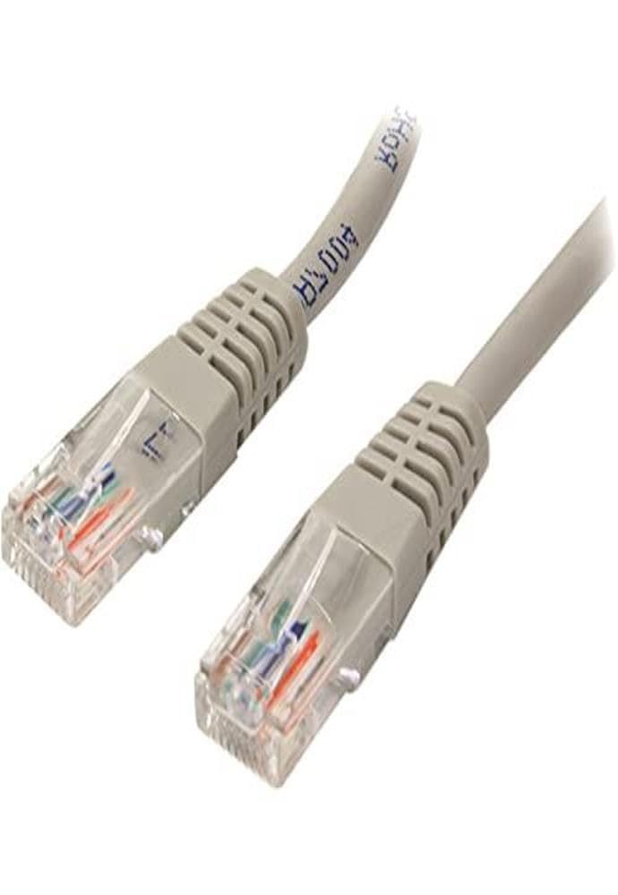StarTech Cat5e Ethernet Cable - 7 ft - Gray - Patch Cable - Molded Cat5e Cable - Short Network Cable - Ethernet Cord - Cat 5e Cable - 7ft (M45PATCH7GR)