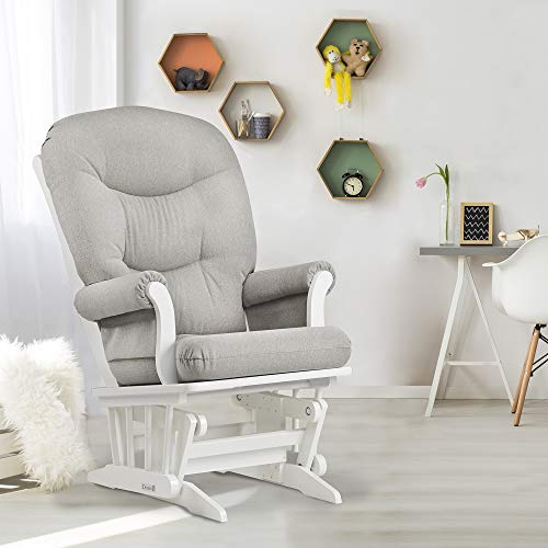 Dutailier Adèle Glider Chair (White/Light Grey) Pricepulse