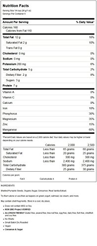 SUPER SEEDZ Gourmet Pumpkin Seeds Cinnamon And Sugar, 5 oz - Thumbnail 2