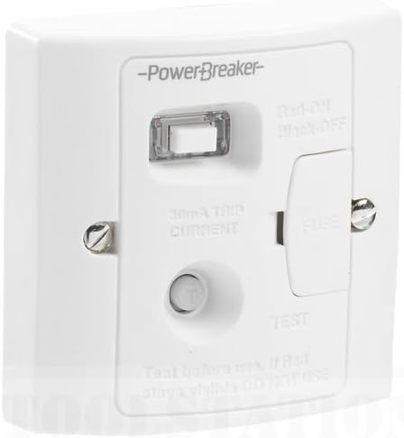 RCD Spur White 13A 30mA Plastic by POWERBREAKER