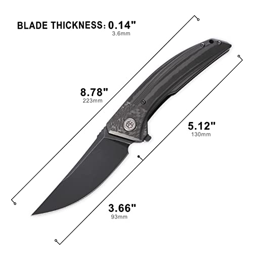 Petrified fish PFP05 Deepsea, 3.66” Folding Knife, K110 Steel Blade ...