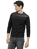 Kenneth Cole REACTION Men's Crew Knit Sweatshirt with Suede