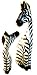 WorldBazzar Hand Carved Wooden Set 2 African Mother Baby Zebra Statue