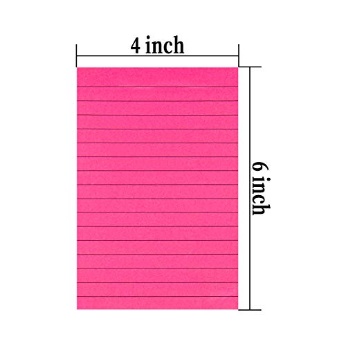 AIEX 6 Pack 300 Sheets Lined Sticky Notes 6 Bright Colors Self-Stick Notes Memo Notes for Office, Sc - //coolthings.us