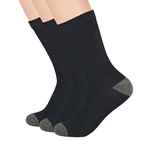 The Right Fit Little Boys Cotton Sports Uniform Ribbed Crew Style Dress Socks- Navy, 8-9 1/2, 3Pk