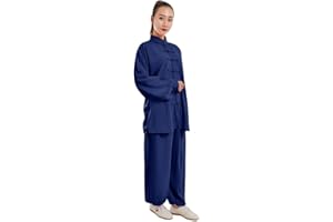 ZooBoo Unisex Cotton Blend Long/Short Sleeves Tai Chi Suit Morning Exercise Uniform Kung Fu Clothing
