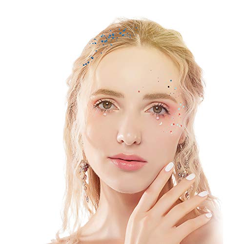 18 Boxes Holographic Cosmetic Festival Chunky Glitters Sequins, Nail Sequins Iridescent Flakes, Cosmetic Paillette Ultra-thin Tips, for Body Face Hair Make Up Nail Art Mixed Color Glitter
