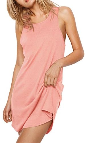 Mobisi Womens Sleeveless Nightgown Backless Pajama Nightshirt Nightdress Sleep Dress Shirt Sleepwear