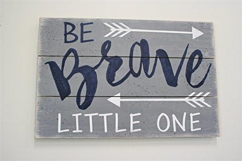 Boys Nursery Sign Wood Sign Tribal Nursery Wall Decor Be Brave Little One