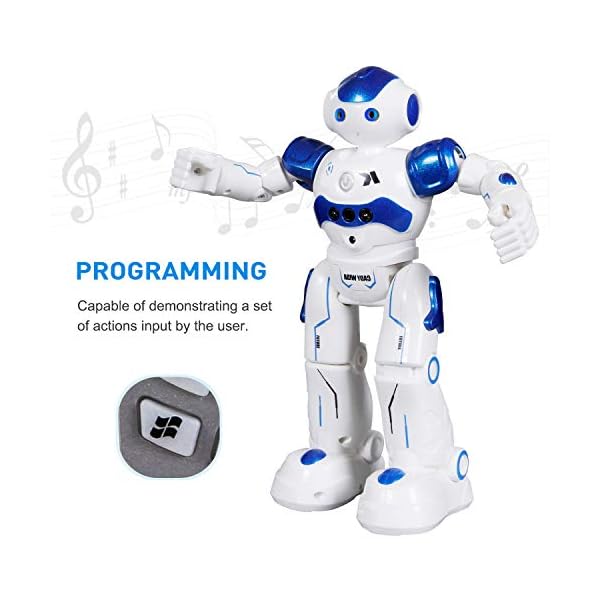 ANTAPRCIS Rc Robot Toys Gifts for Kids - RC Gesture Remote Control Robot Programmable with Infrared Controller and LED…