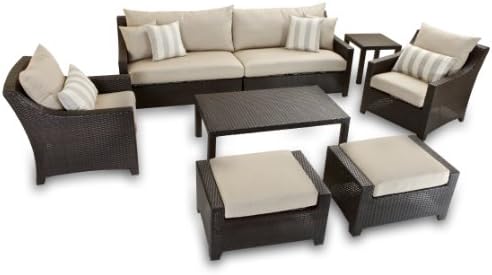 RST Brands OP-PESS7-SLT-K Deco 8pc Sofa & Club Chair Set - Slate
