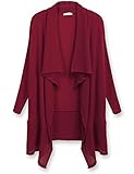 J.TOMSON Women's Open Front Long Sleeve Loose Draped Shawl Cardigan