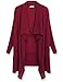 J.TOMSON Women's Open Front Long Sleeve Loose Draped Shawl Cardigan