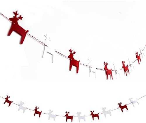 Litteducking Merry Christmas Hanging Bunting Banner Garlands Pennant DIY Wall Holiday Party Xmas Decorations